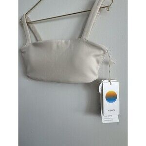 Vuori Evolve Square Neck Wireless Bralette Bone S V1Uplift Blended Fabric VW1081